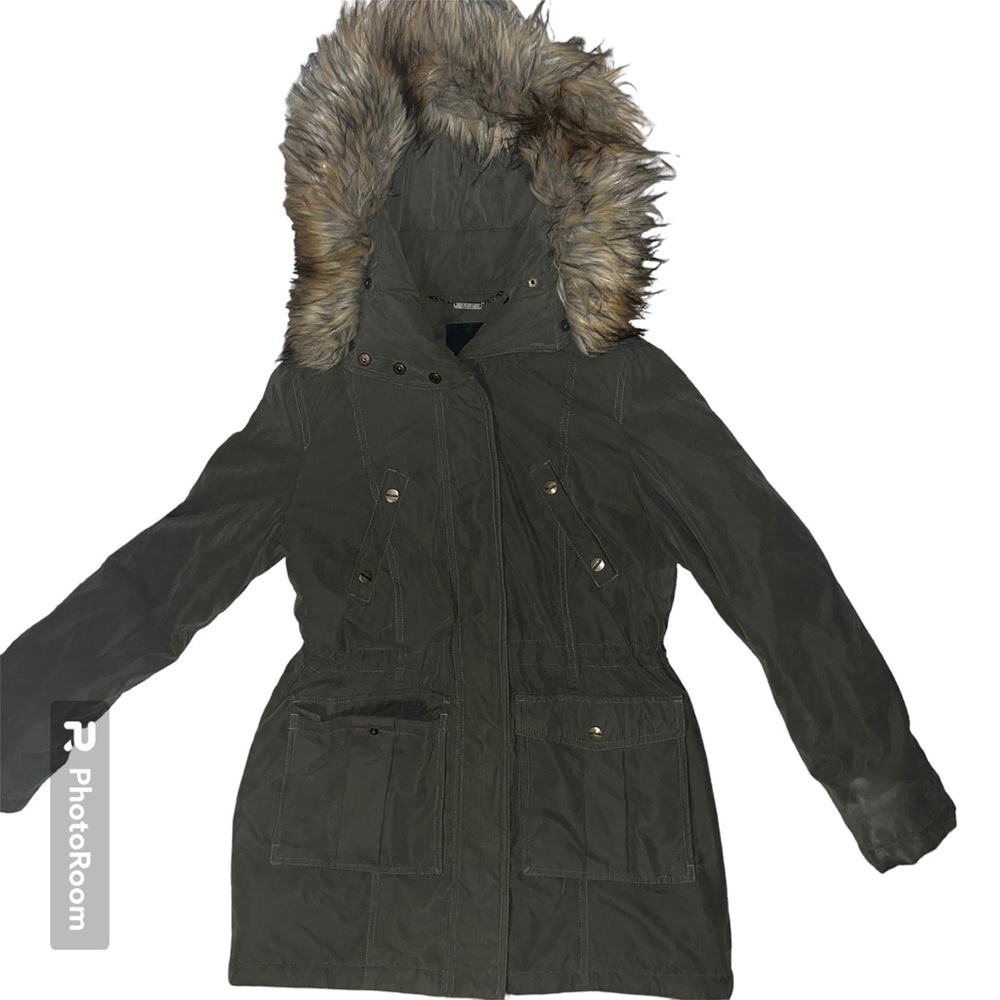 a.n.a Olive green parka Womens jacket size small